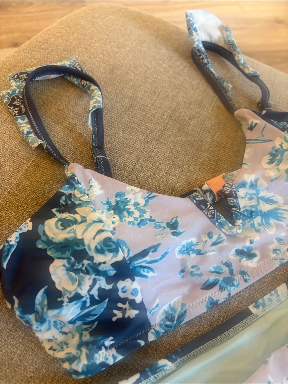 Nanette Lepore Pastel Floral Bikini Set in Light Pink & Light Blue - Picture 2 of 8